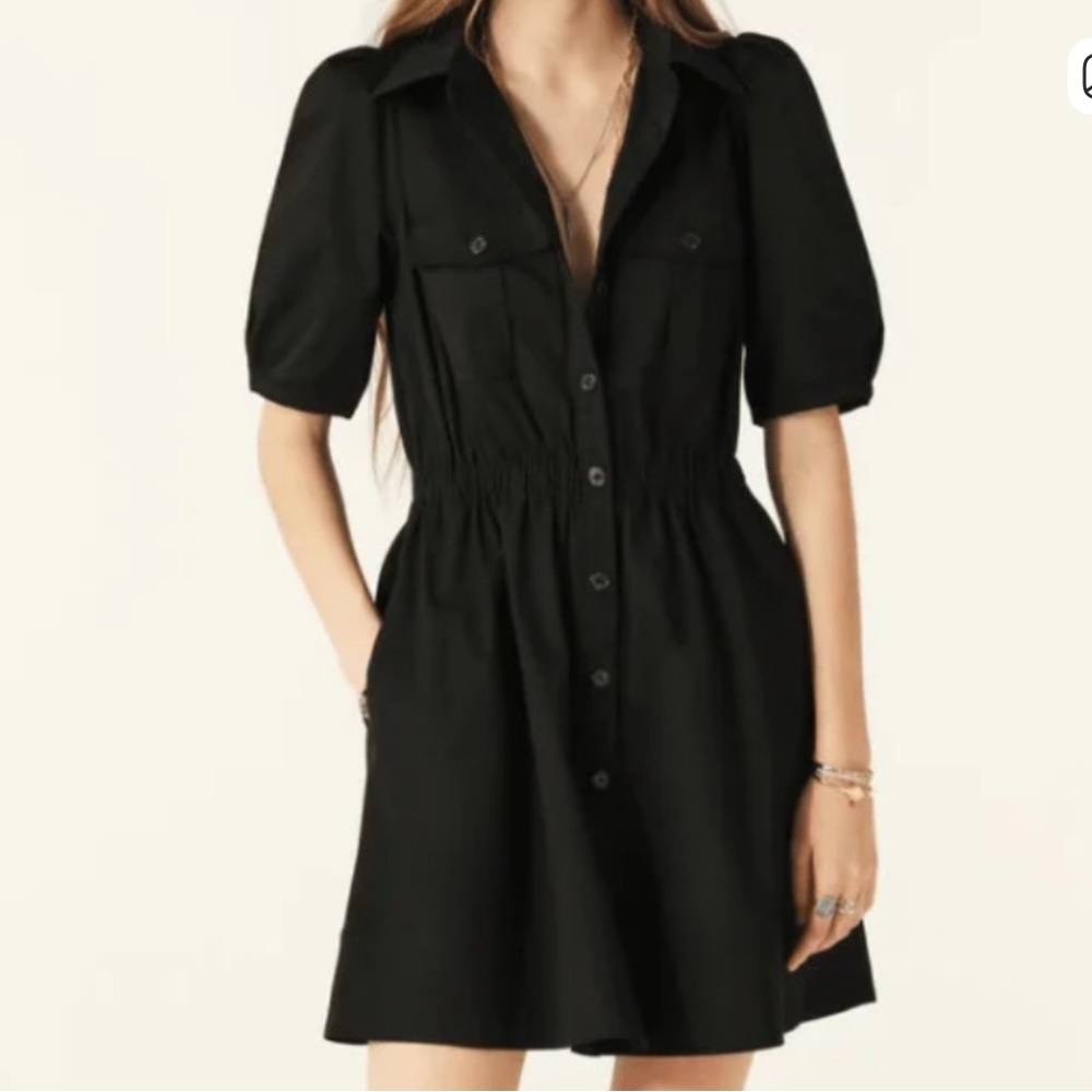 ba&sh NWOT Elegant Black Shirt Dress